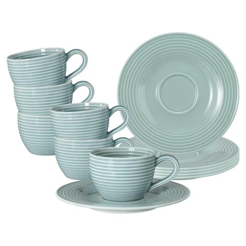 4262517044182 - Espressotassen mit Untertassen Beat Color Glaze 100 ml 6er Set