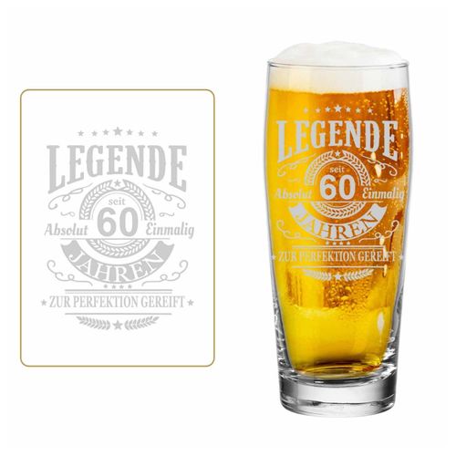 4262517042072 - LUXENTU Willi Becher Bierglas mit Gravur Legende seit 60 Jahren 05 l