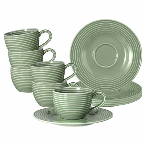 4262517044175 - Espressotassen mit Untertassen Beat Color Glaze 100 ml 6er Set