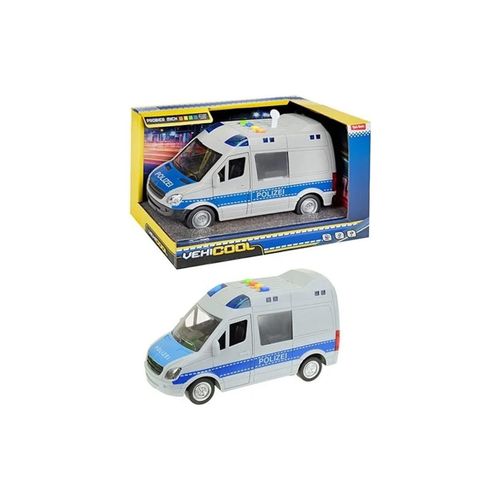 8714627240535 - Toi-Toys VEHICOOL Super Polizeibus mit Licht Sound & Friktion – Spielzeugauto für Kinder