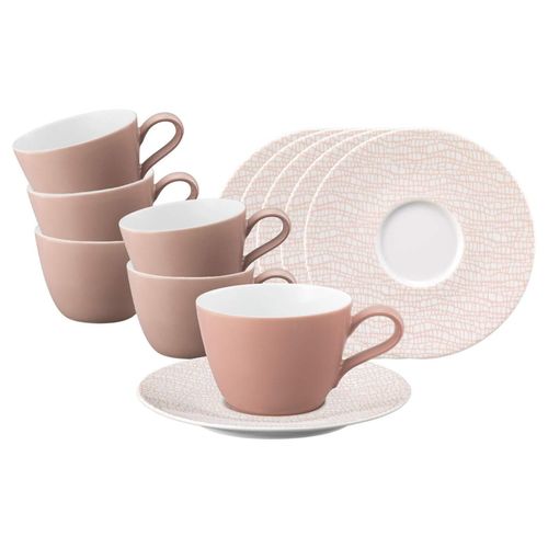 4262517045523 - Kaffeetassen mit Untertassen Life Fashion 240 ml 6er Set
