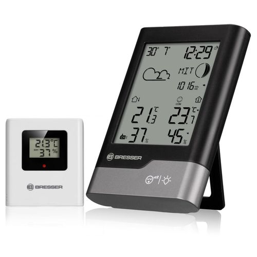 4007922102757 - BRESSER Funkwetterstation schwarz grau 4007922102757 - BRESSER Funkwetterstation schwarz grau