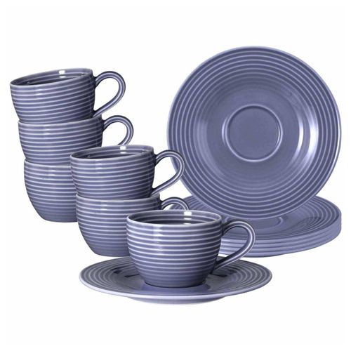 4262517044212 - Espressotassen mit Untertassen Beat Color Glaze 100 ml 6er Set