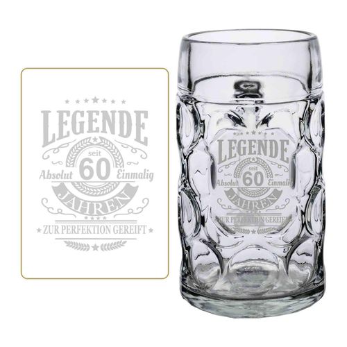 4262517041648 - LUXENTU Maßkrug mit Gravur Legende seit 60 Jahren 10 Liter