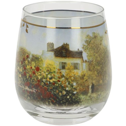 4005169368431 - Windlicht GOEBEL Windlicht Claude Monet- Das Künstlerhaus bunt B85cm H10cm T85cm Glas Kerzenhalter