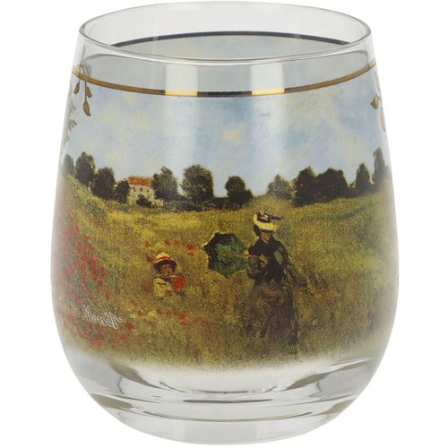 4005169368448 - Windlicht GOEBEL Windlicht Claude Monet- Mohnfeld bunt B85cm H10cm T85cm Glas Kerzenhalter