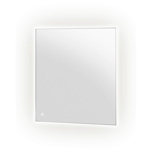 4067602871793 - LED-Lichtspiegel PLACES OF STYLE Spiegel 60x65 Spiegel Gr B H T 60 cm x 65 cm x 3 cm silberfarben Kosmetikspiegel