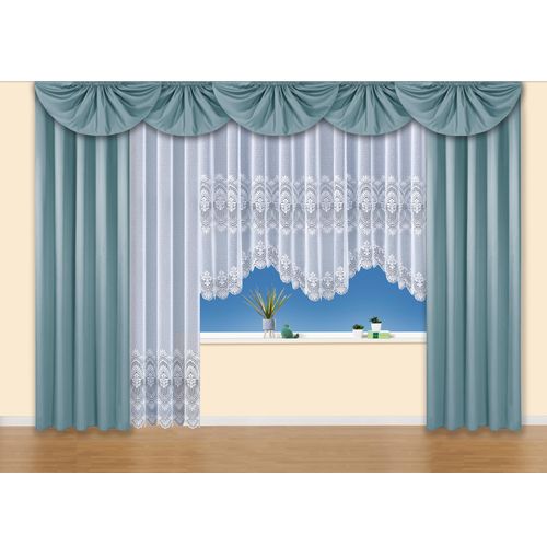 4005385844405 - Mittelbogen WECKBRODT Nicoletta hellblau B100cm H40cm Polyester Gardinen Querbehang Gardine Store blickdicht 4005385844405 - Mittelbogen WECKBRODT Nicoletta hellblau B100cm H40cm Polyester Gardinen Querbehang Gardine Store blickdicht