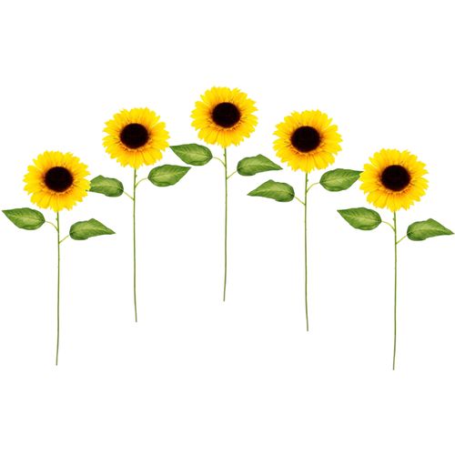 4019844791506 - Kunstblume IGEA Sonnenblume gelb B12cm H77cm L10cm Obermaterial 90% Polyester 10% Kunststoff Kunstpflanzen Einzelblume Stielblume 5er Set
