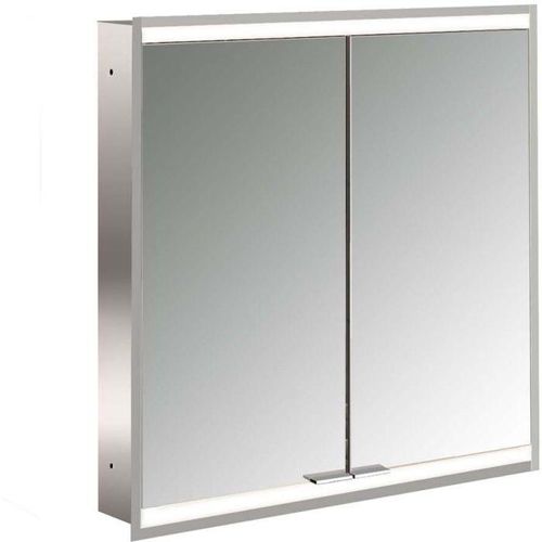 4018445141673 - Emco prime Unterputz-Lichtspiegelschrank 949706333 600x730mm 2-türig aluminium weiss
