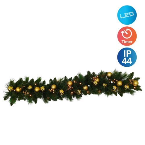 4003222897959 - NÄVE LED-Girlande Noel grün gold Dioden 20 Stk Kabellänge 3m x Gesamtlänge 12m Lichterketten 4003222897959 - NÄVE LED-Girlande Noel grün gold Dioden 20 Stk Kabellänge 3m x Gesamtlänge 12m Lichterketten