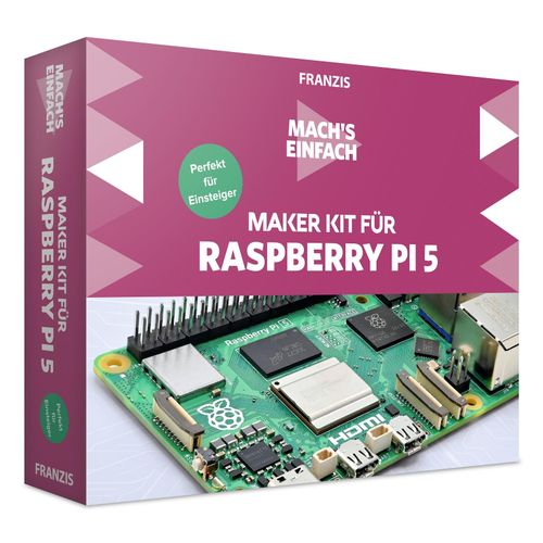 4019631672193 - FRANZIS 67219 - Machs einfach Maker Kit für Raspberry Pi 5 - Perfekt für Einsteiger