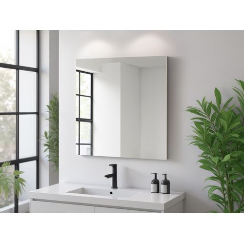 4068223454754 - Badspiegel WELLTIME Florenz beige (kaschmir) B60cm H60cm T18cm MDF Spiegel in drei Breiten (60cm80cm100cm)