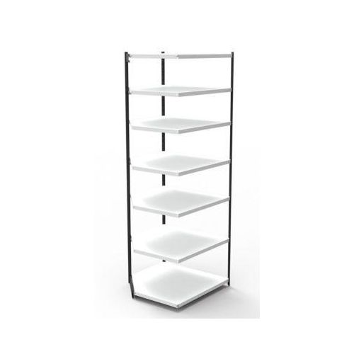 4044917040007 - Büro-Regalsystem ohne Rückwand Regalhöhe 2600 mm Eck-Anbauregal Breite x Tiefe 670 x 300 mm kaiserkraft