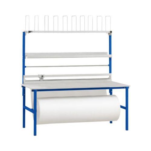 4250510865040 - Komplett-Packtisch ROCHOLZ I inkl Abrollvorrichtung und Schneidsystem Arbeitsplatte B 2000 x T 800 mm bis 100 kg