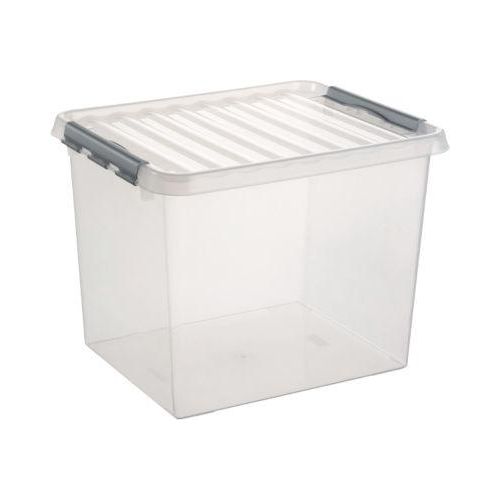 8711112799004 - helit the q-line Aufbewahrungsbox mit Deckel transparent Lebensmittelechte stapelbare Kunststoffbox mit Klickverschluss 1 Box 52 Liter 8711112799004 - helit the q-line Aufbewahrungsbox mit Deckel transparent Lebensmittelechte stapelbare Kunststoffbox mit Klickverschluss 1 Box 52 Liter
