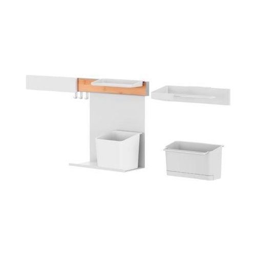 4063565273346 - tesa® Küchenorganizer Kombi-Set XL Reling-System weiß PowerKit L 140 x B 865 x H 340 mm bis 20 kg