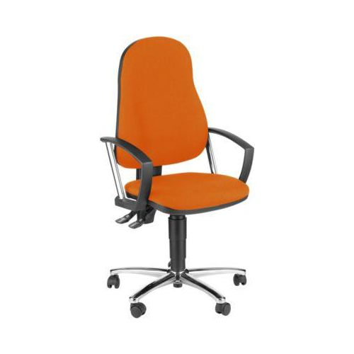 4014296984346 - Bürostuhl POINT 60 Permanentmechanik mit Armlehnen Lendenwirbelstütze Muldensitz orange