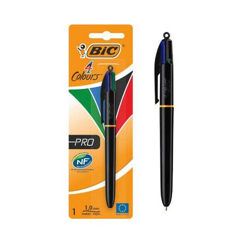3086123291348 - BIC 4 Colours Pro Vierfarb-Kugelschreiber mit 10-mm-Spitze für präzises Schreiben 1 Stück 3086123291348 - BIC 4 Colours Pro Vierfarb-Kugelschreiber mit 10-mm-Spitze für präzises Schreiben 1 Stück
