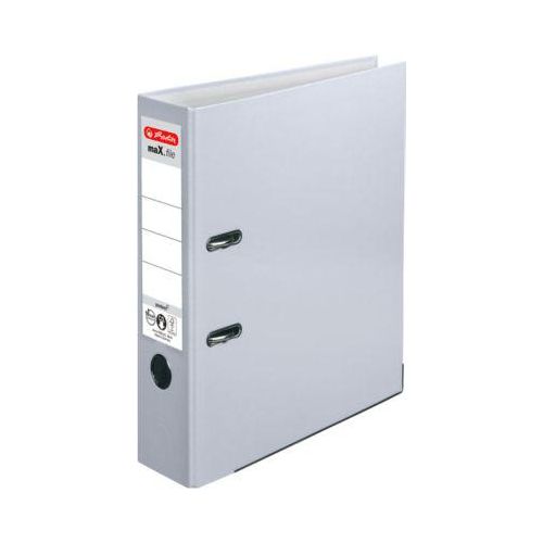 4008115480904 - herlitz maXfile protect Ordner DIN A4 80 mm Grau 2 Ringe 5480900 Pappkarton PP (Polypropylen) Texturiert Hochformat