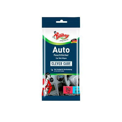 4016100252016 - Auto Feuchttücher POLIBOY antistatisch streifenfrei hautverträglich PEFC-zertifiziert 20 Stück