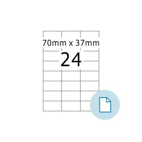 4008705084246 - Blattetiketten HERMA 8424 permanenthaftend bedruckbar B 70 x H 37 mm Papier weiß 12000 Stück 500 Blatt