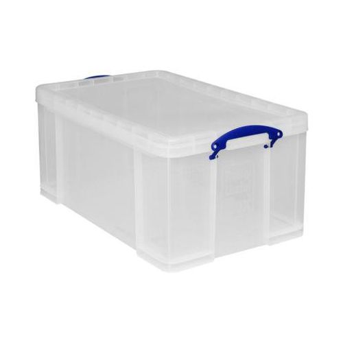 5060024800074 - Transportbox Really Useful Box Volumen 64 l L 710 x B 440 x H 310 mm stapelbar mit Deckel & Klappgriffen Recycling-PP transparent 5060024800074 - Transportbox Really Useful Box Volumen 64 l L 710 x B 440 x H 310 mm stapelbar mit Deckel & Klappgriffen Recycling-PP transparent
