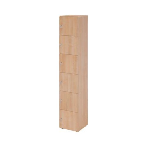 4032062313701 - Schließfachschrank Topas Line 6 Ordnerhöhen 6 Fächer Zylinderschloss B 400 x T 420 x H 2156 mm Nussbaum Nussbaum 4032062313701 - Schließfachschrank Topas Line 6 Ordnerhöhen 6 Fächer Zylinderschloss B 400 x T 420 x H 2156 mm Nussbaum Nussbaum