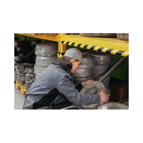 4005546735627 - Eckschutzprofil C25R halbrund für Innen- & Außenbereich Klebefläche je Seite 25 mm L 1000 x B 40 mm PU-Schaum gelb schwarz