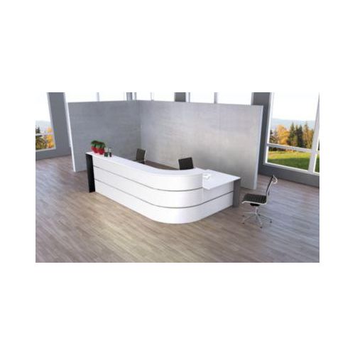 4044917435414 - L-Theke Faro 4-Elemente 90° Winkel mit Beratungsplatz melaminharzbeschichtet ABS-Kanten B 3670 x T 1970 x 1120 mm weiß anthrazit 4044917435414 - L-Theke Faro 4-Elemente 90° Winkel mit Beratungsplatz melaminharzbeschichtet ABS-Kanten B 3670 x T 1970 x 1120 mm weiß anthrazit