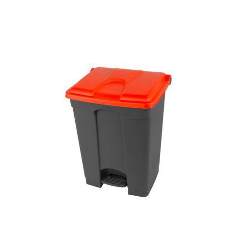 4895238701081 - Tretabfalleimer Probbax Volumen 70 l mit Deckel L 495 x B 412 x H 673 mm Kunststoff rot-dunkelgrau