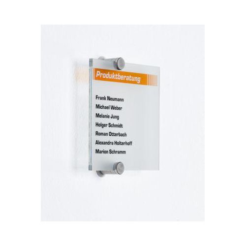 4005546403632 - Türschild crystal sign 210 x 297 mm (b x h) Beschriftungsschild auswechselbar Acrylglas transparent Werkstoff Acrylglas - Durable