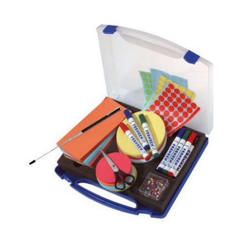 4016946186506 - Moderationskoffer mini 345 x 6 x 31 cm (b x h x t) Kunststoff blau transparent Material des Behälters Kunststoff - Franken 4016946186506 - Moderationskoffer mini 345 x 6 x 31 cm (b x h x t) Kunststoff blau transparent Material des Behälters Kunststoff - Franken