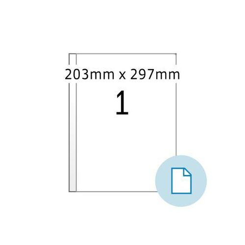 4008705084017 - Blattetiketten HERMA 8401 permanenthaftend bedruckbar B 203 x H 297 mm Papier weiß 500 Stück 500 Blatt