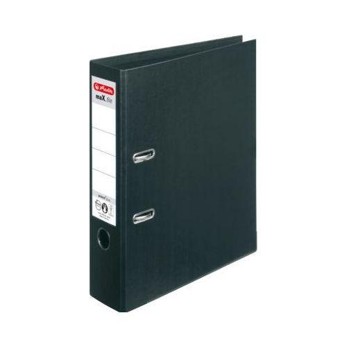 4008110308005 - herlitz maXfile Ordner DIN A4 80 mm Schwarz 2 Ringe Pappkarton PP (Polypropylen) Texturiert Hochformat 4008110308005 - herlitz maXfile Ordner DIN A4 80 mm Schwarz 2 Ringe Pappkarton PP (Polypropylen) Texturiert Hochformat