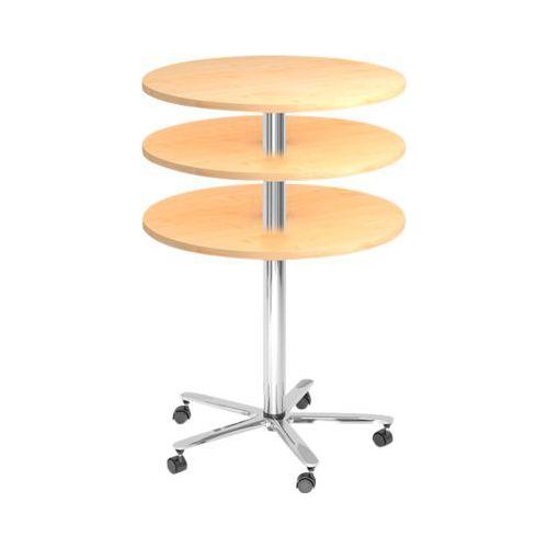 4032062018965 - Höhenverstellbar Säulentisch Ahorn Säulenfuß 800 (B) x 1140 (H) mm ABS (Acrylnitril-Butadien-Styrol) Spanholz