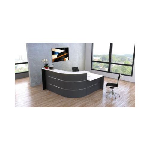 4044917435445 - Winkel-Empfangstheke Faro 3-Elemente 90° Winkel mit Beratungsplatz melaminharzbeschichtet ABS-Kanten B 2320 x T 1970 x 1120 mm anthrazit anthrazit 4044917435445 - Winkel-Empfangstheke Faro 3-Elemente 90° Winkel mit Beratungsplatz melaminharzbeschichtet ABS-Kanten B 2320 x T 1970 x 1120 mm anthrazit anthrazit