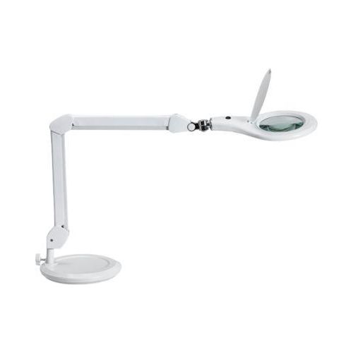 4002390082495 - LED Lupenleuchte MAULmakro 3-Dioptrien-Linse 8 W 580 lm 6500 K Arm um 360° dreh-& neigbar höhenverstellbar Standfuß weiß