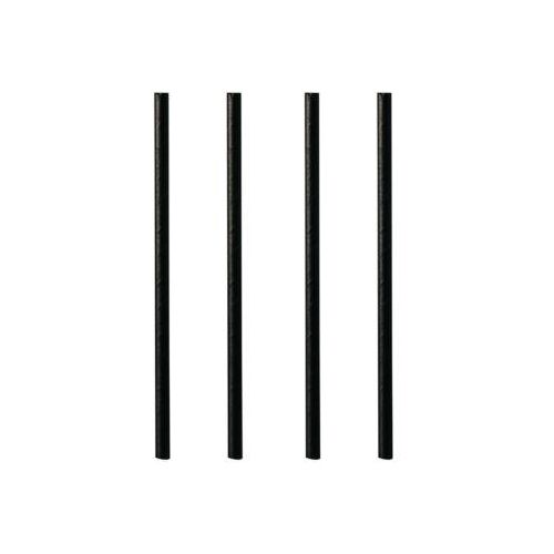 4002911879979 - Shake Strohhalme Papier Ø 8 mm 25 cm schwarz Trinkhalm mit extra großem Durchmesser 1 Packung = 100 Stück