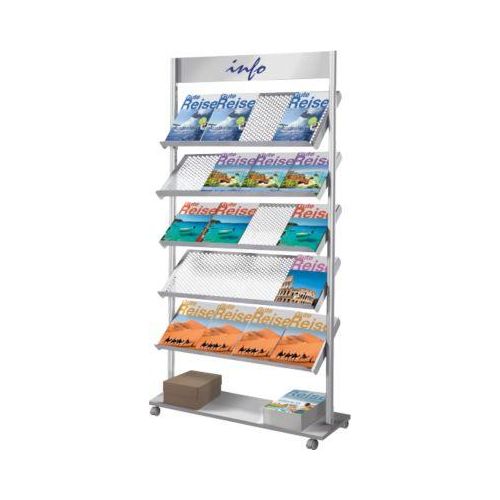 4044917433618 - Prospektständer Rico A4 20 Fächer Metall silber 4044917433618 - Prospektständer Rico A4 20 Fächer Metall silber