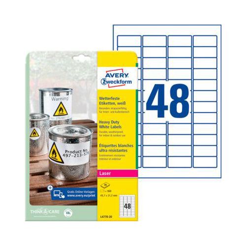 4004182235423 - L4778-20 Folien-Etiketten 457 x 212 mm Polyester-Folie Weiß 960 St Permanent haftend Farblaserdrucker Laserdrucker Farbkopierer Kopierer 4004182235423 - L4778-20 Folien-Etiketten 457 x 212 mm Polyester-Folie Weiß 960 St Permanent haftend Farblaserdrucker Laserdrucker Farbkopierer Kopierer