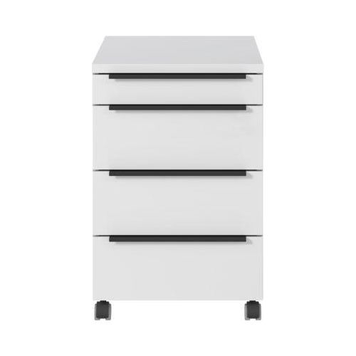 4005949437722 - Rollcontainer 4 Schubladen inkl Utensilienfach B 420 x T 600 x H 630 mm lichtgrau 4005949437722 - Rollcontainer 4 Schubladen inkl Utensilienfach B 420 x T 600 x H 630 mm lichtgrau