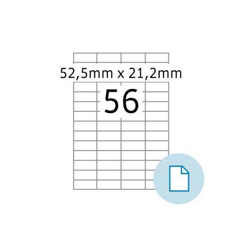 4008705084567 - Blattetiketten HERMA 8456 permanenthaftend bedruckbar B 525 x H 212 mm Papier weiß 28000 Stück 500 Blatt