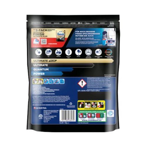4251758436474 - Spülmaschinentabs Finish Ultimate Plus mit Glasschutz Silberschutz & Klarspül- Salzfunktion 46 Stück in Standbodenbeutel