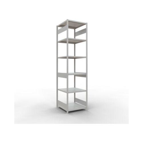 4004514295262 - Schulte Lagertechnik Fachbodenregal-Stecksystem MULTIplus 250 Grundregal Längenriegel 3000x750x800 mm 7 Böden lichtgrau