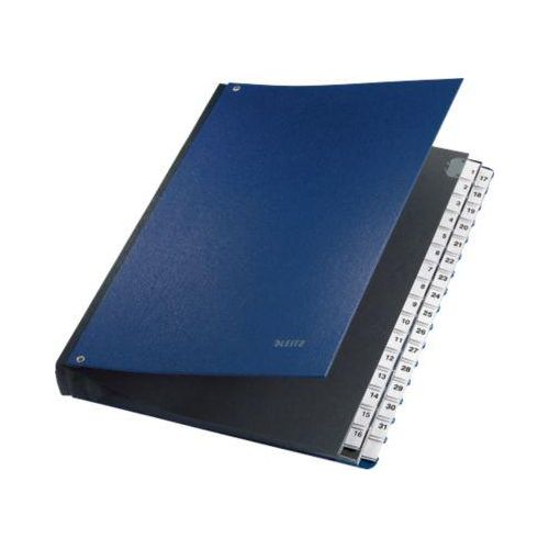 4002432311774 - LEITZ® Pultordner für DIN A4 numerisch 31 Fächer Graupappe blau 4002432311774 - LEITZ® Pultordner für DIN A4 numerisch 31 Fächer Graupappe blau