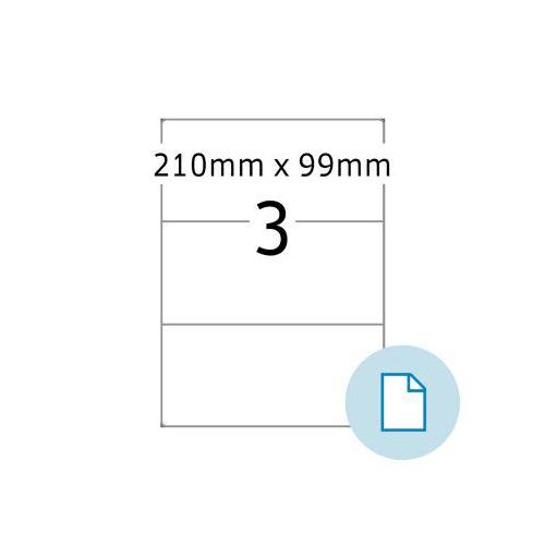 4008705084031 - Blattetiketten HERMA 8403 permanenthaftend bedruckbar B 210 x H 99 mm Papier weiß 1500 Stück 500 Blatt