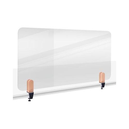 8713797101264 - transparente Tischtrennwand Elements Acrylglas inkl 2 Tischklemmen B 1200 x H 600 x T 5 mm