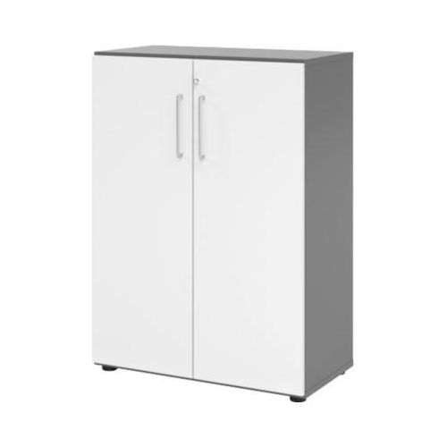 4032062184400 - HAMMERBACHER Aktenschrank Popular V938T3 G W BS grafit weiß 2 Fachböden 800 x 420 x 1100 cm