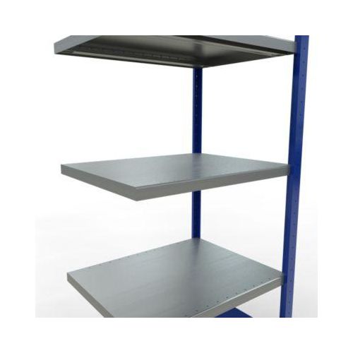 4004514283771 - Schulte Lagertechnik Fachbodenregal-Stecksystem MULTIplus 250 Anbauregal Längenriegel 2000x750x600 mm 5 Böden enzianblau verzinkt